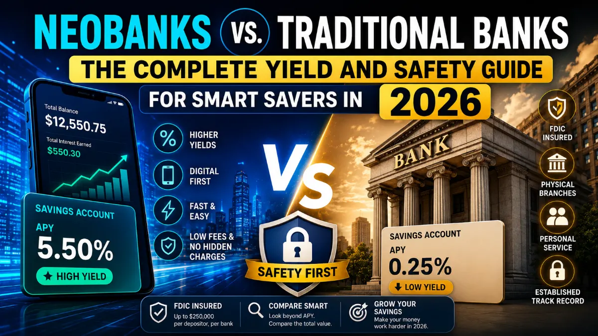 Neobanks vs. Traditional Banks: The Complete Yield and Safety Guide for Smart Savers in 2026